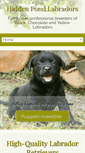 Mobile Screenshot of hiddenpondlabradors.com